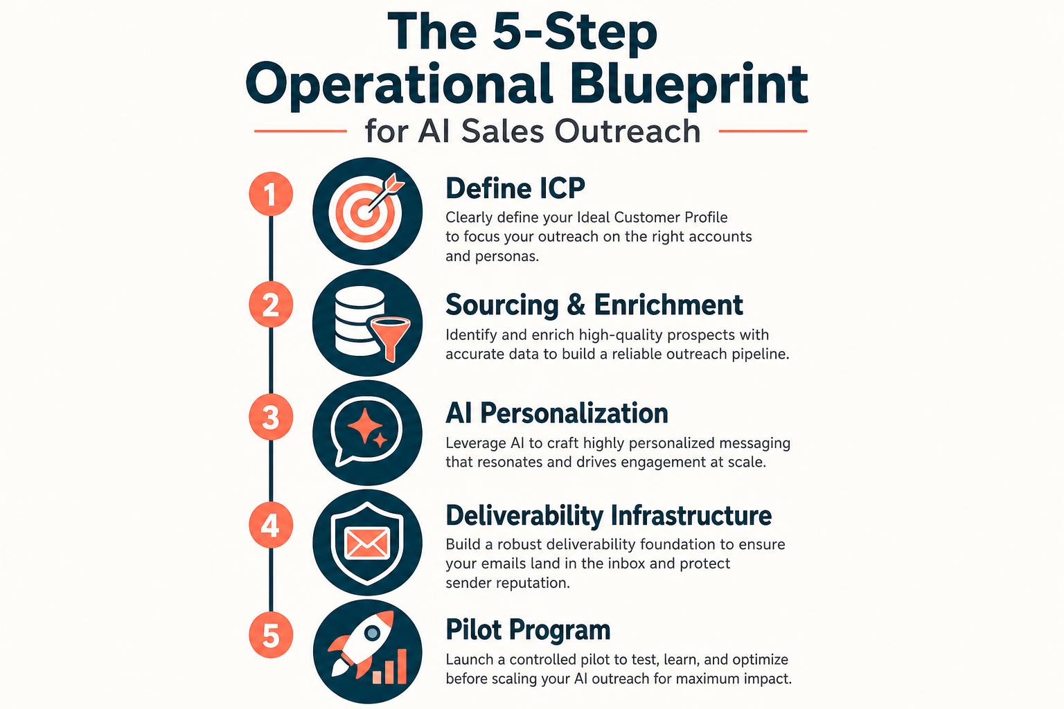 5-step operational blueprint for AI sales outreach